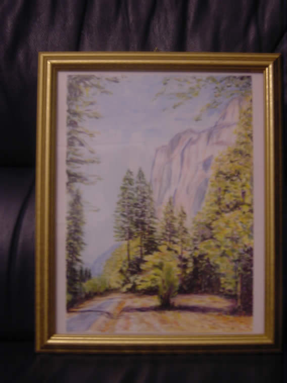 Yosemete, Chacha Novembre 2000 Acrylique d'apr�s une photo de Fred